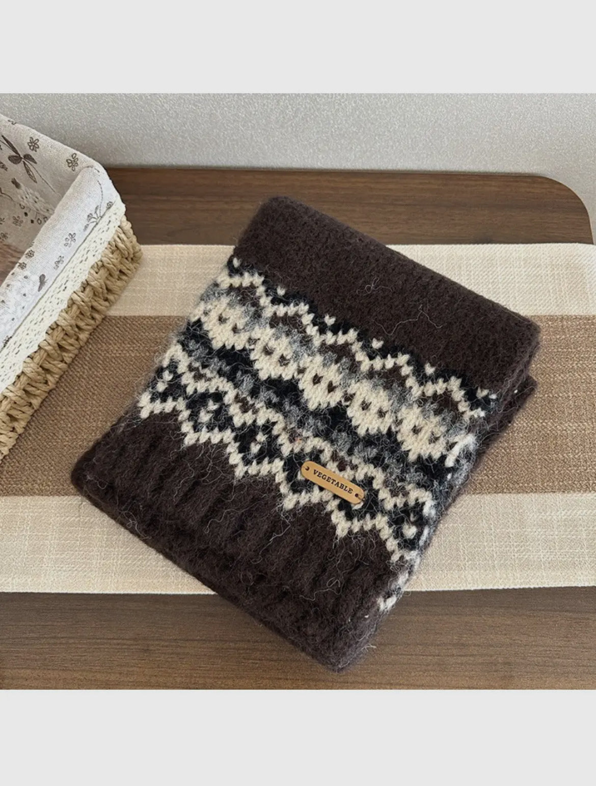 Foulard - Doux et Élégant -couleur chocolat
