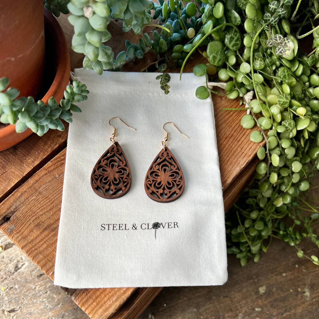 Boucle d'oreille en bois Hayfield