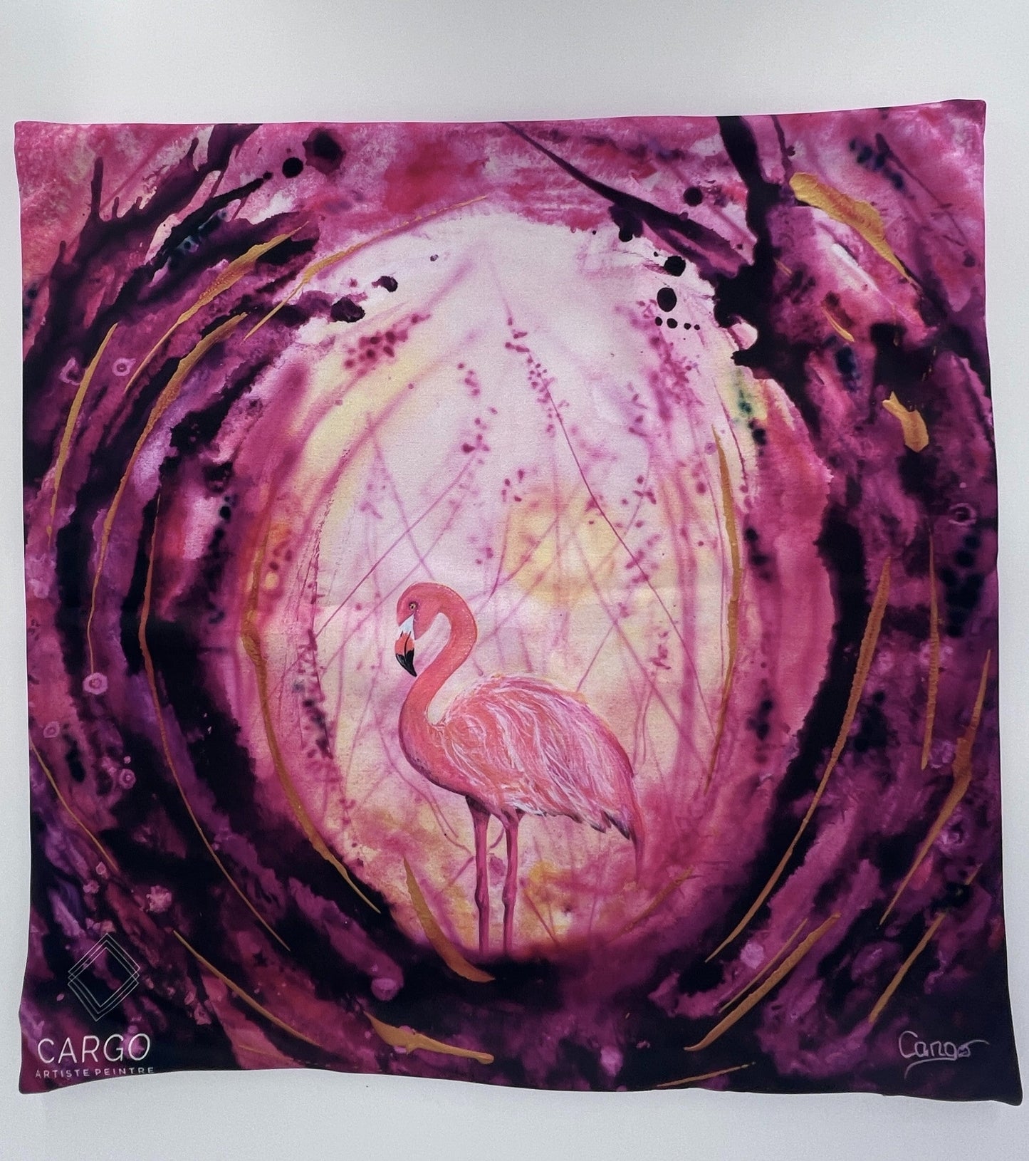 HOUSSE DE COUSSIN 18X18 - réplique oeuvre de CARGO ARTISTE PEINTRE