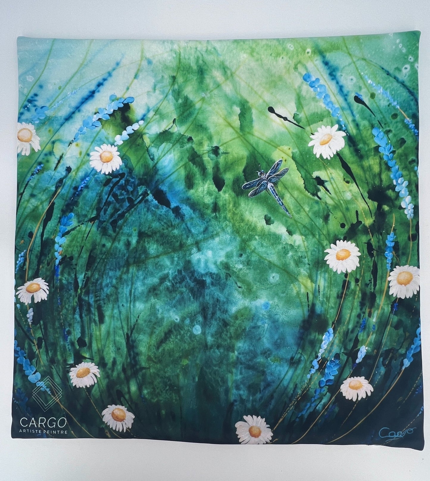 HOUSSE DE COUSSIN 18X18 - réplique oeuvre de CARGO ARTISTE PEINTRE
