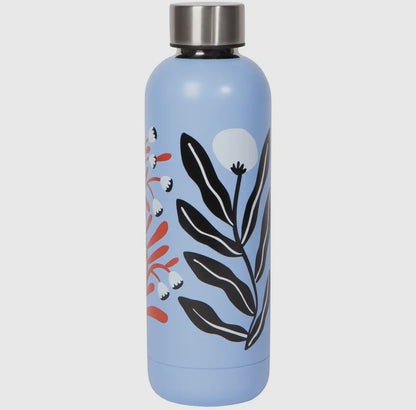 Bouteille d'eau en acier inoxydable Feuillage bleu 17 oz - Bleu