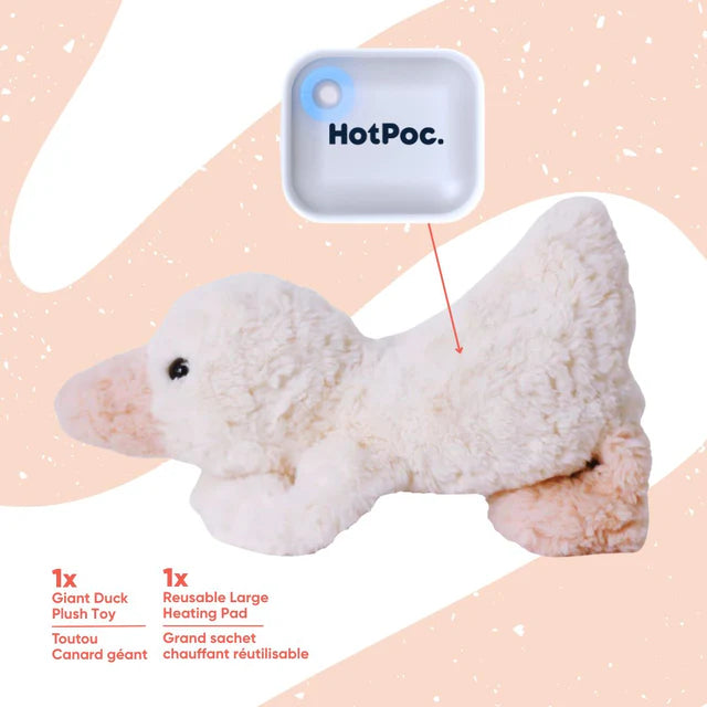 Peluche chauffante de Hot-Poc Canard Géant écrapouti