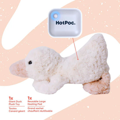 Peluche chauffante de Hot-Poc Canard Géant écrapouti