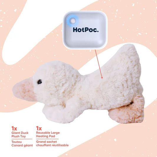 Peluche chauffante de Hot-Poc Canard Géant écrapouti