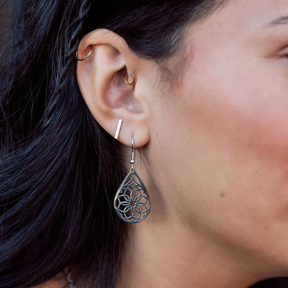 Boucle d'oreille Harper Creek Drop: Or blanc