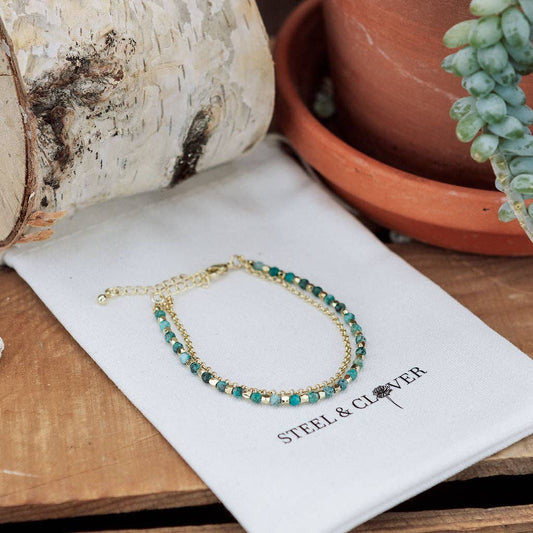 Bracelet en couches Fireweed: Vert