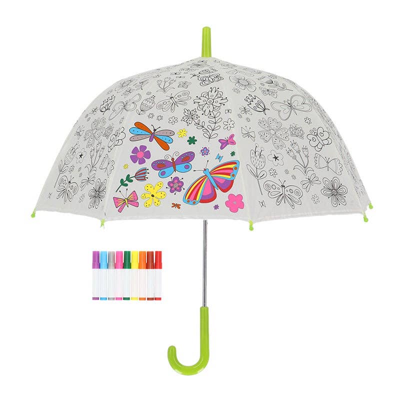 Parapluie à colorier « Fleurs »